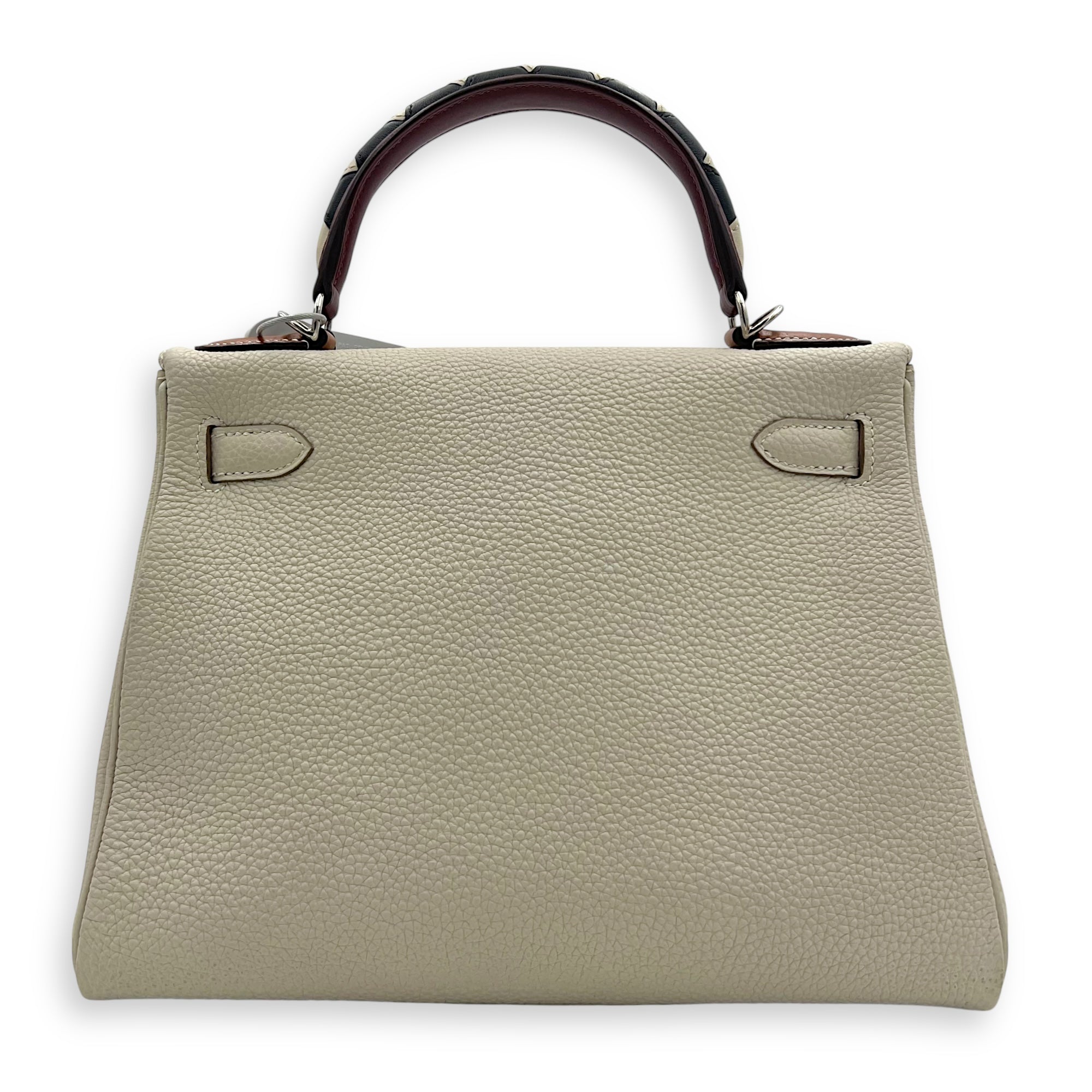 Kelly Craie/Black/Fauve/Rouge H in Togo, Palladium hardware - Image 3