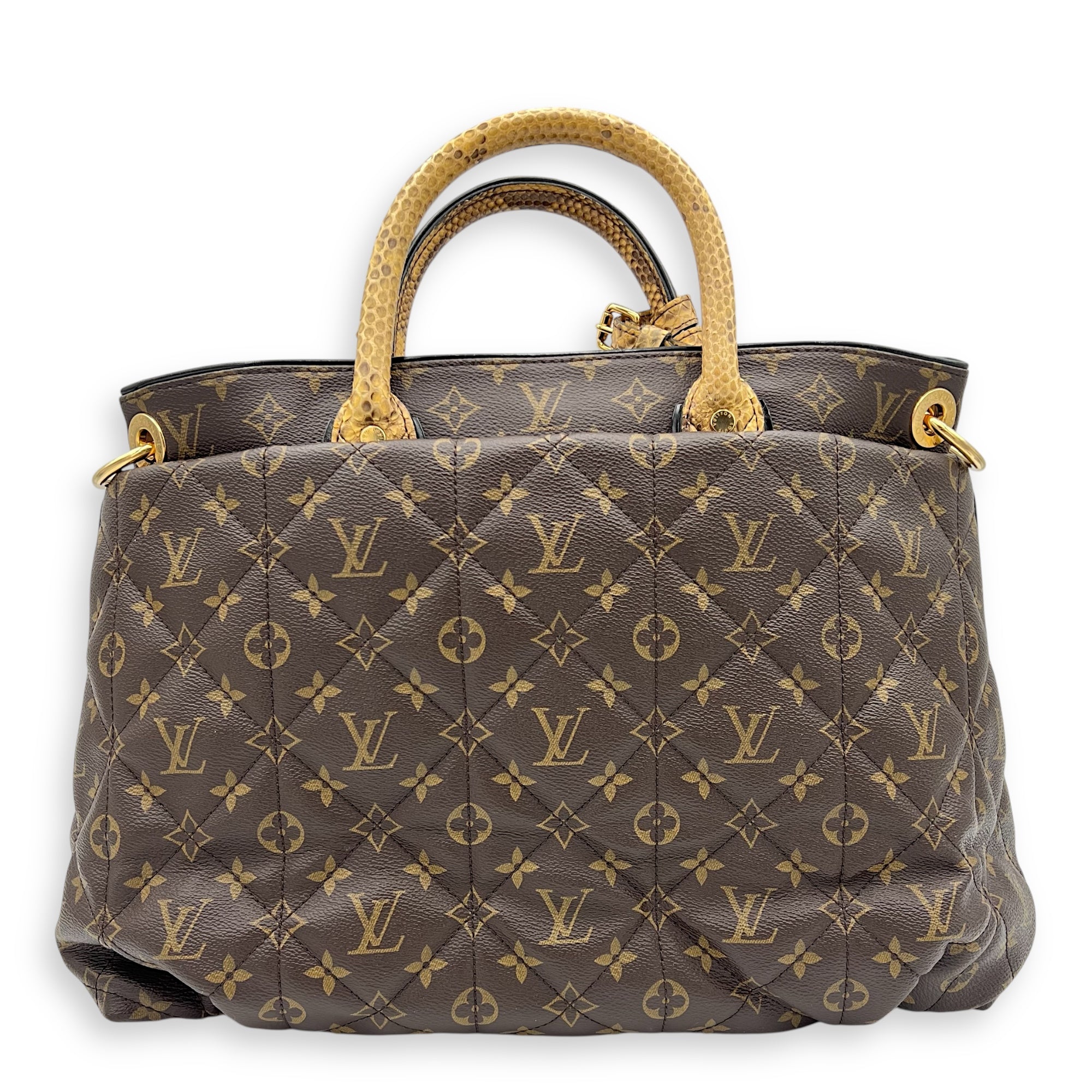 Etoile Exotique Top Handle Bag GM Brown in Monogram Coated Canvas, Gold hardware - Image 3