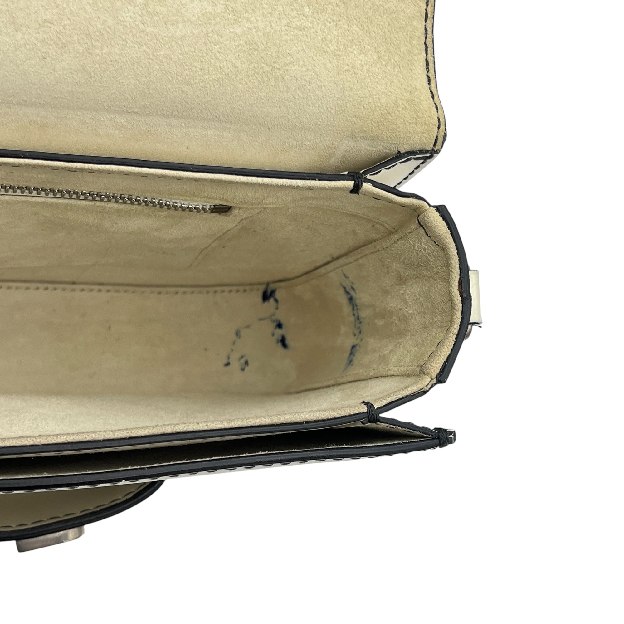 J'adior White Crossbody Bag in Calfskin, Silver hardware - Image 9