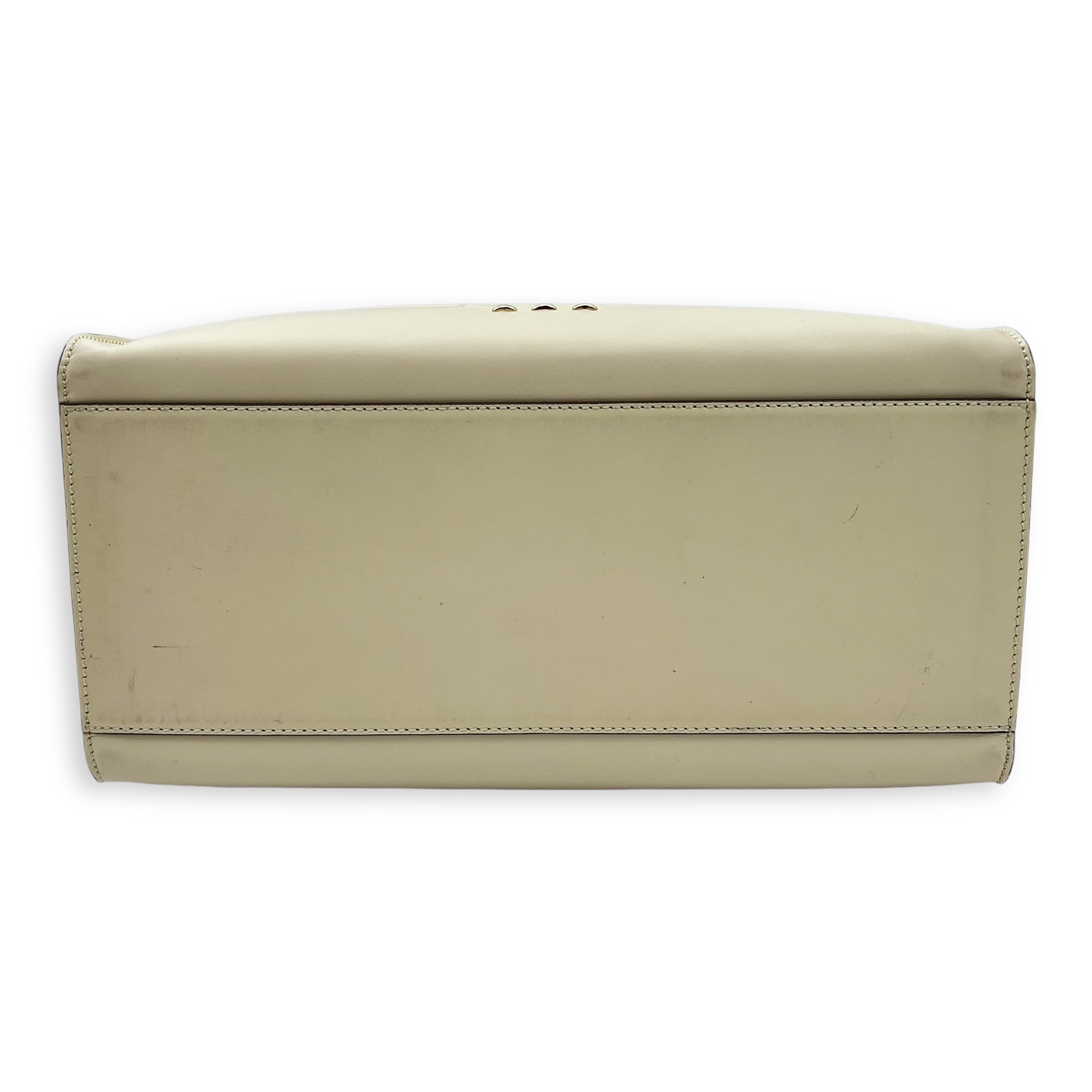 Sunshine Top Handle Bag Beige in Calfskin, Gold hardware - Image 6
