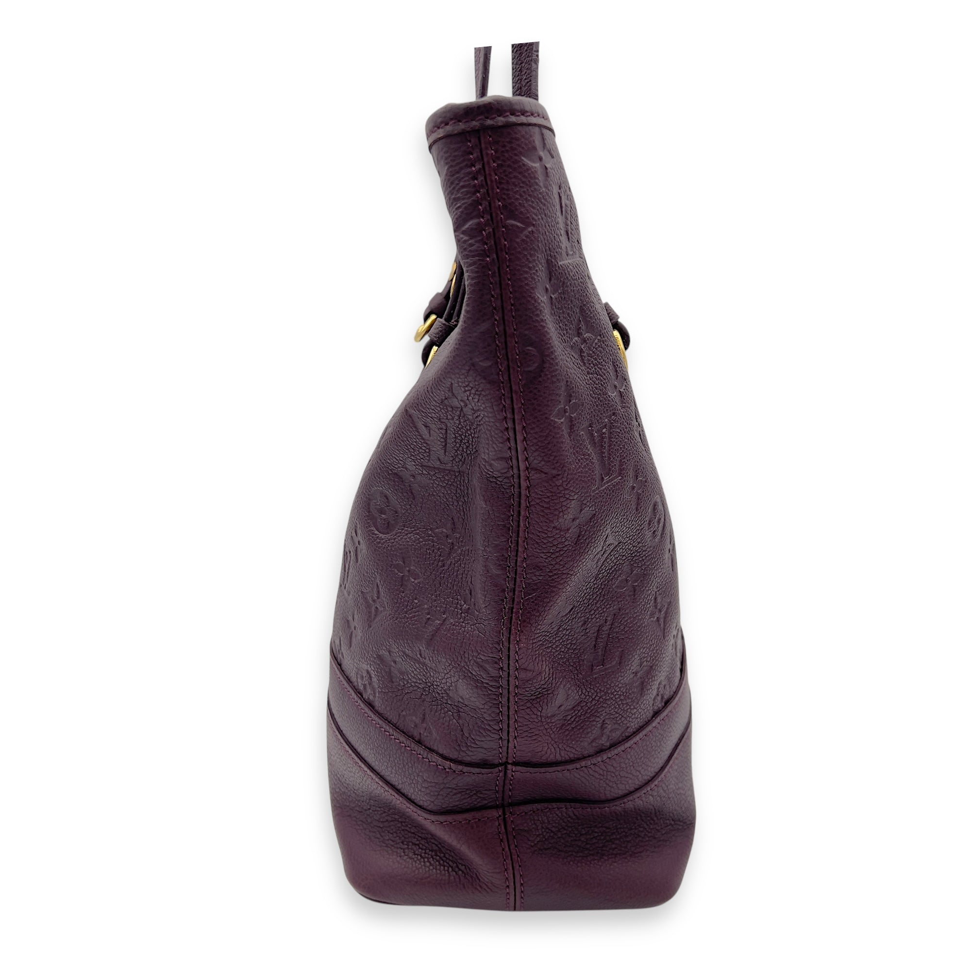 Citadine Tote Bag PM Purple in Empreinte Leather, Gold hardware - Image 6