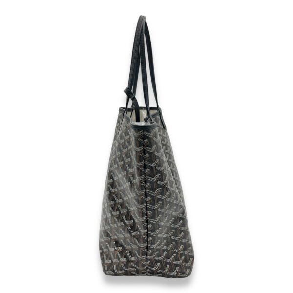 Saint Louis Tote Bag PM Black in Coated Canvas, Silver hardware - Image 4