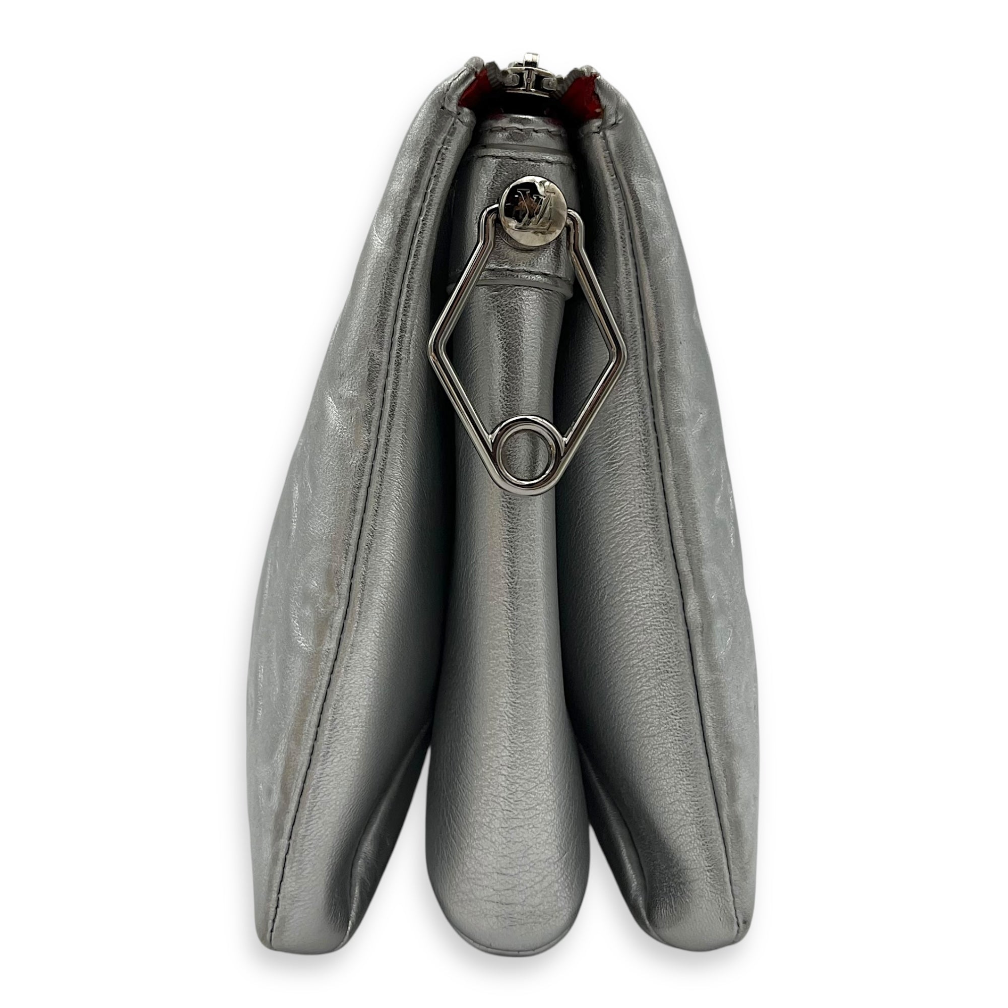 Coussin Shoulder Bag Silver in Lambskin, Silver hardware - Image 4