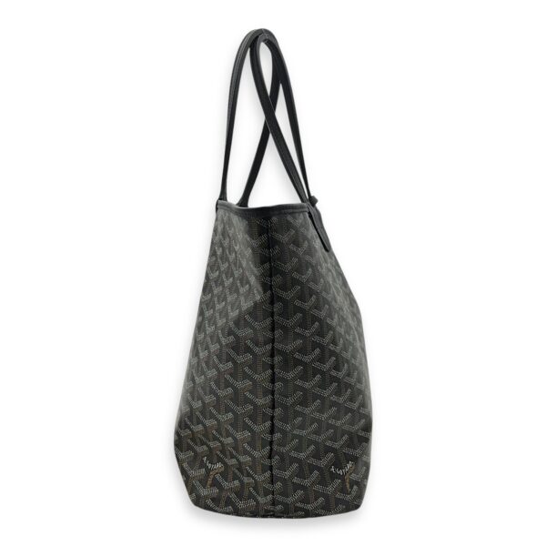 Saint Louis Tote Bag PM Black in Coated Canvas, Silver hardware - Image 5