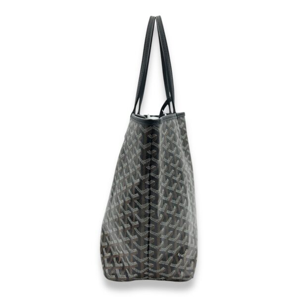 Saint Louis Tote Bag PM Black in Coated Canvas, Silver hardware - Image 5