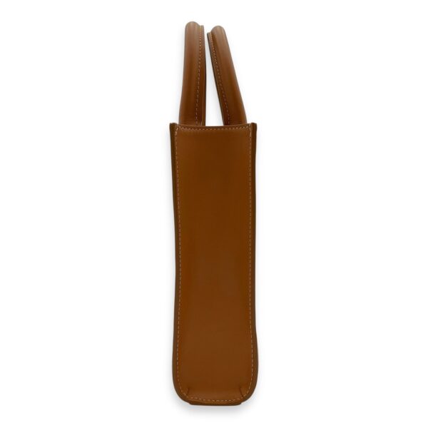 Cabas Top Handle Bag Small Beige in Canvas, Gold hardware - Image 5