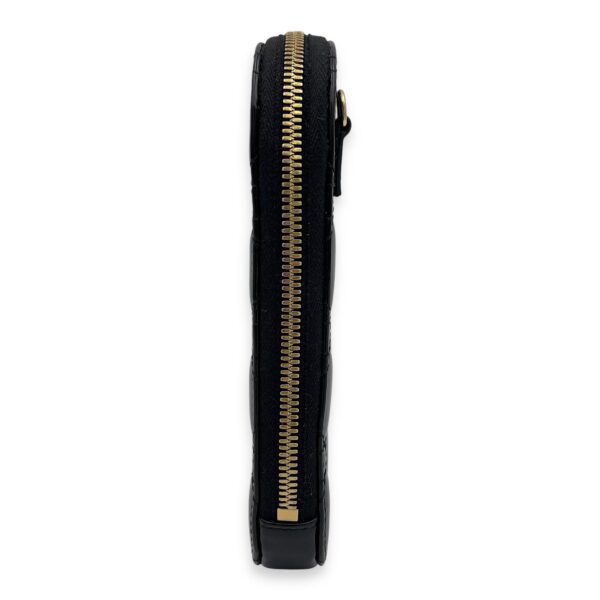 Cannage Top Handle Bag Black in Patent Leather, Gold hardware - Image 5