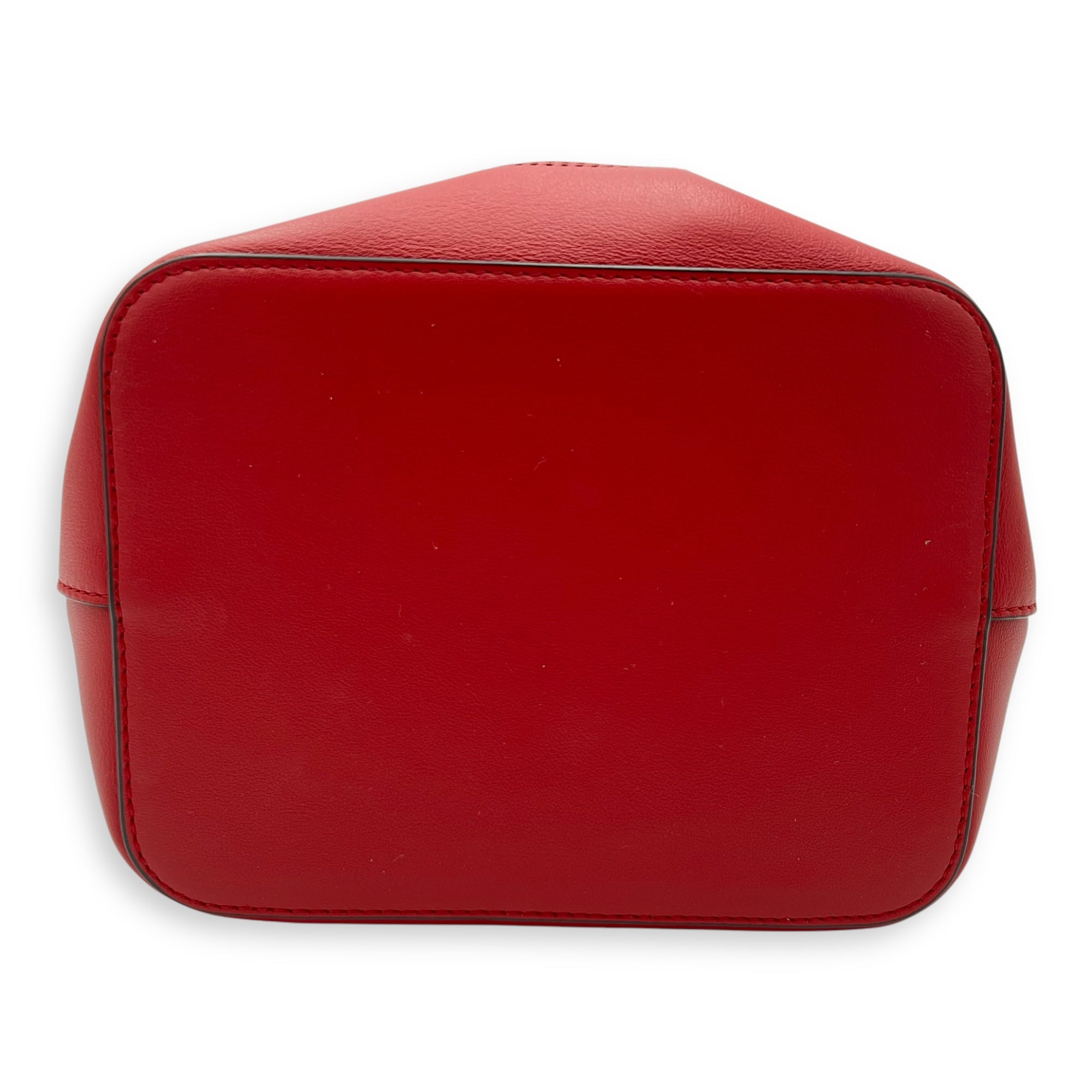 Mon Tresor Bucket Bag Red in Calfskin, Gold hardware - Image 6