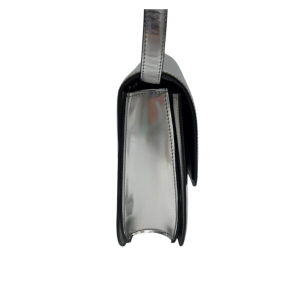 Box Medium Silver Shoulder Bag in Calfskin, Silver hardware - Image 4