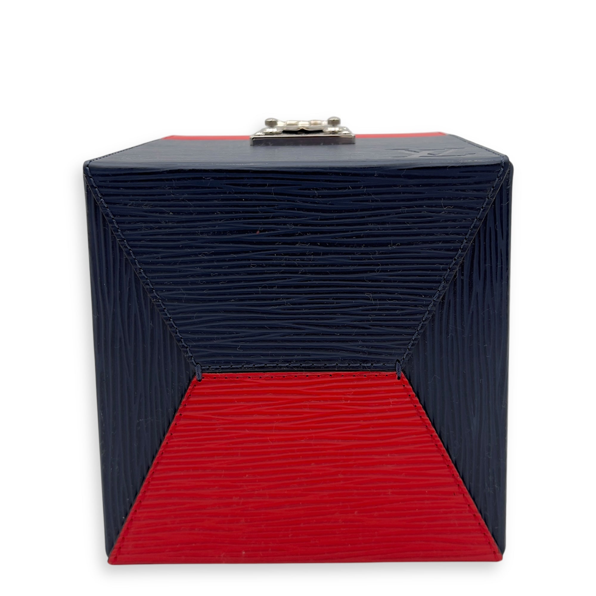 Bleecker Box Top Handle Bag Blue in Epi Leather, Silver hardware - Image 4