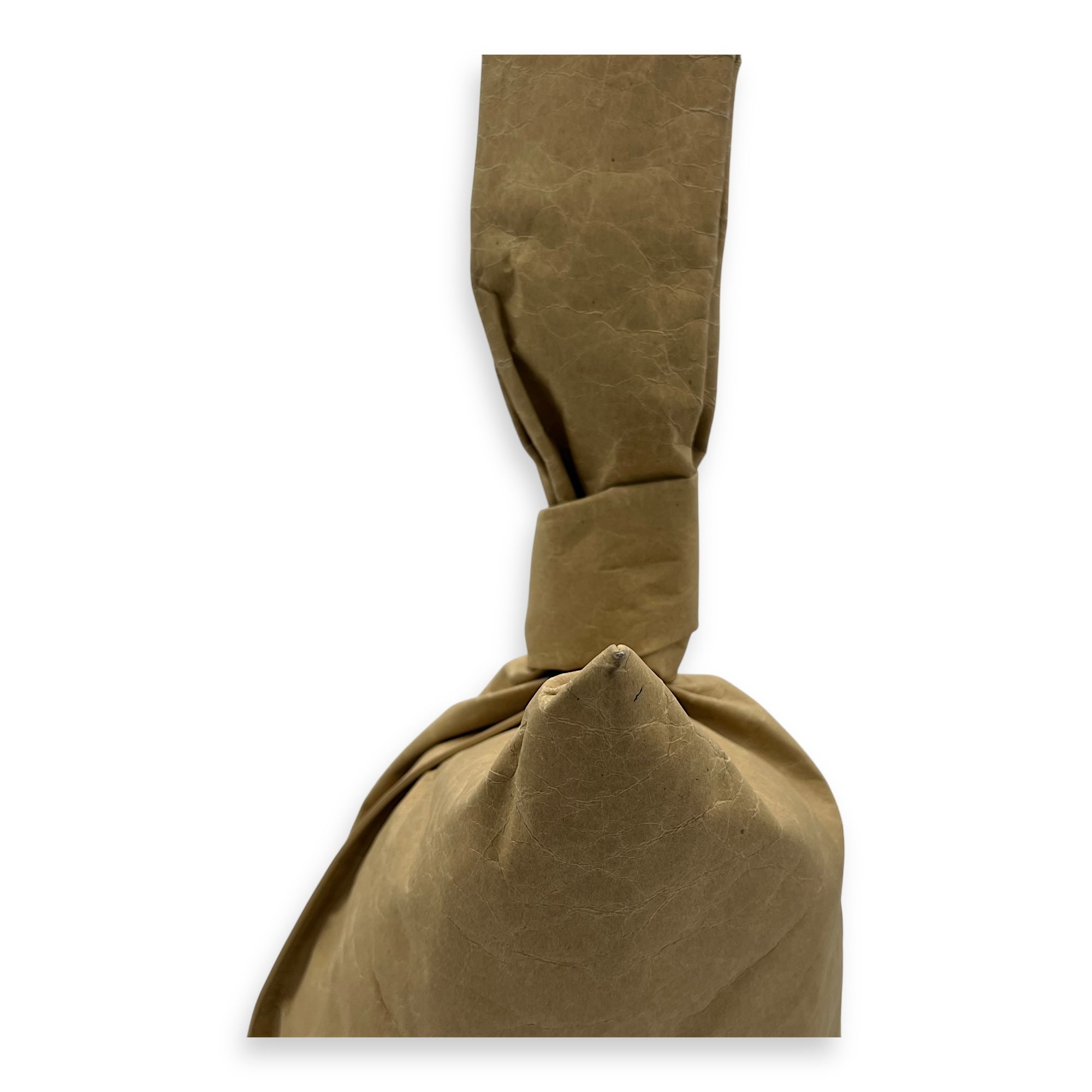 Twist Brown Top Handle Bag in Mixed Material, Silver hardware - Image 10