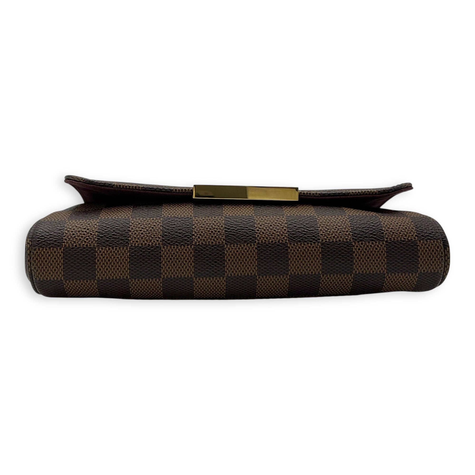 Favourite PM Brown Crossbody Bag in Coated Canvas, Gold hardware - Image 6