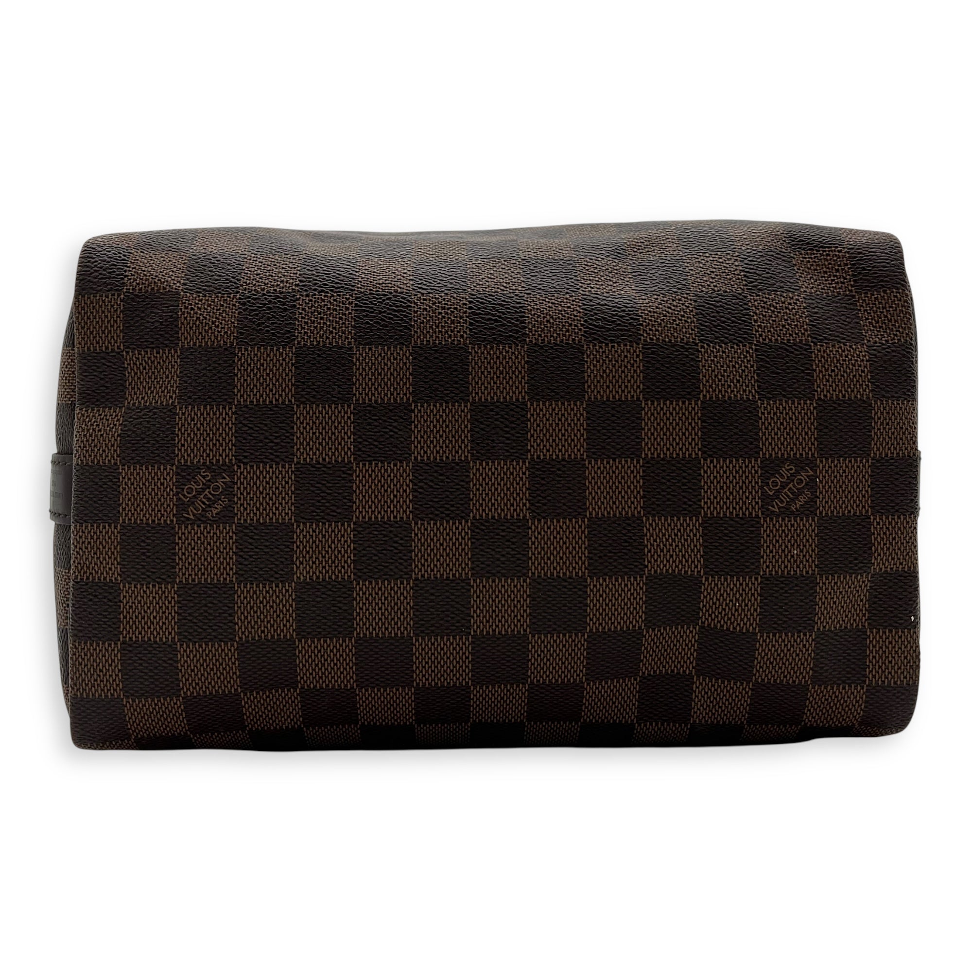 Speedy Bandouliere Top Handle Bag 25 Brown in Coated Canvas, Gold hardware - Image 6