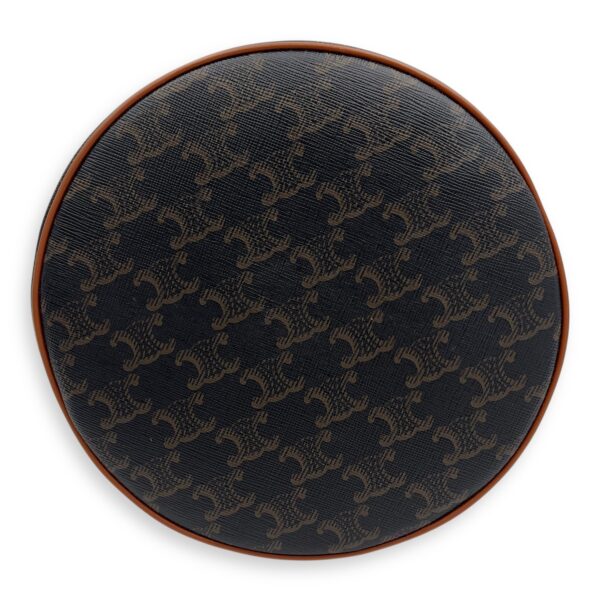 Clara Bucket Bag Brown in Coated Canvas, Gold hardware - Image 8