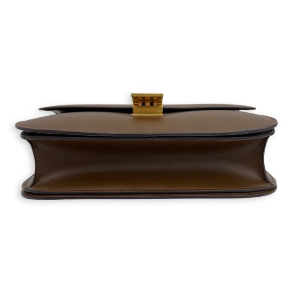 Box Crossbody Bag Beige in Calfskin, Gold hardware - Image 4