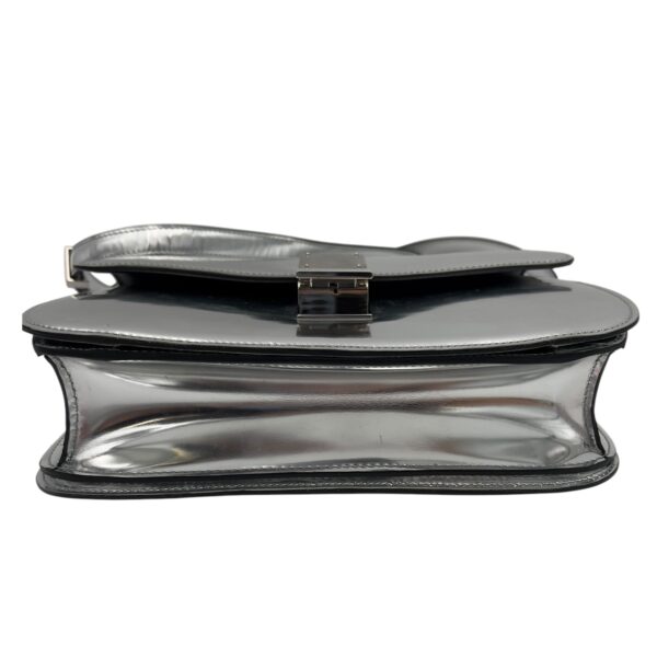 Box Medium Silver Shoulder Bag in Calfskin, Silver hardware - Image 6