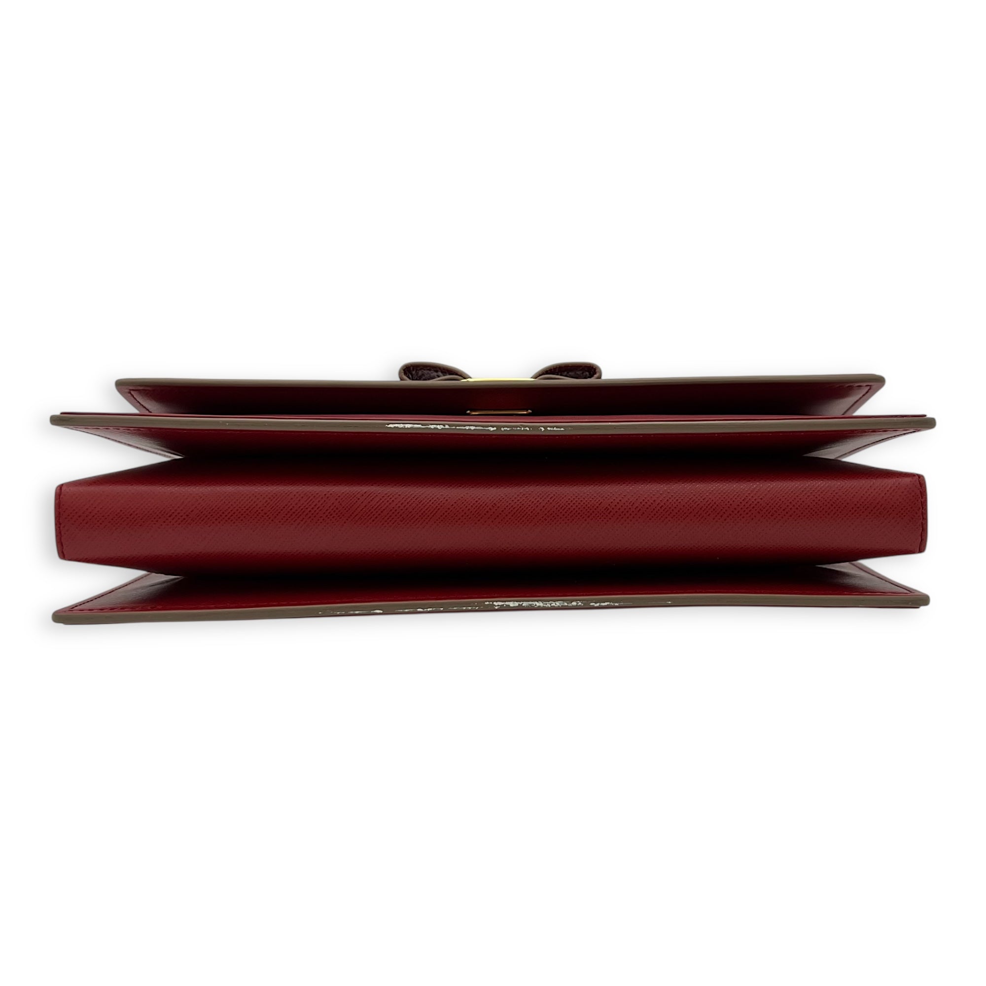 Vara Bow Red Shoulder Bag in Calfskin, Gold hardware - Image 6