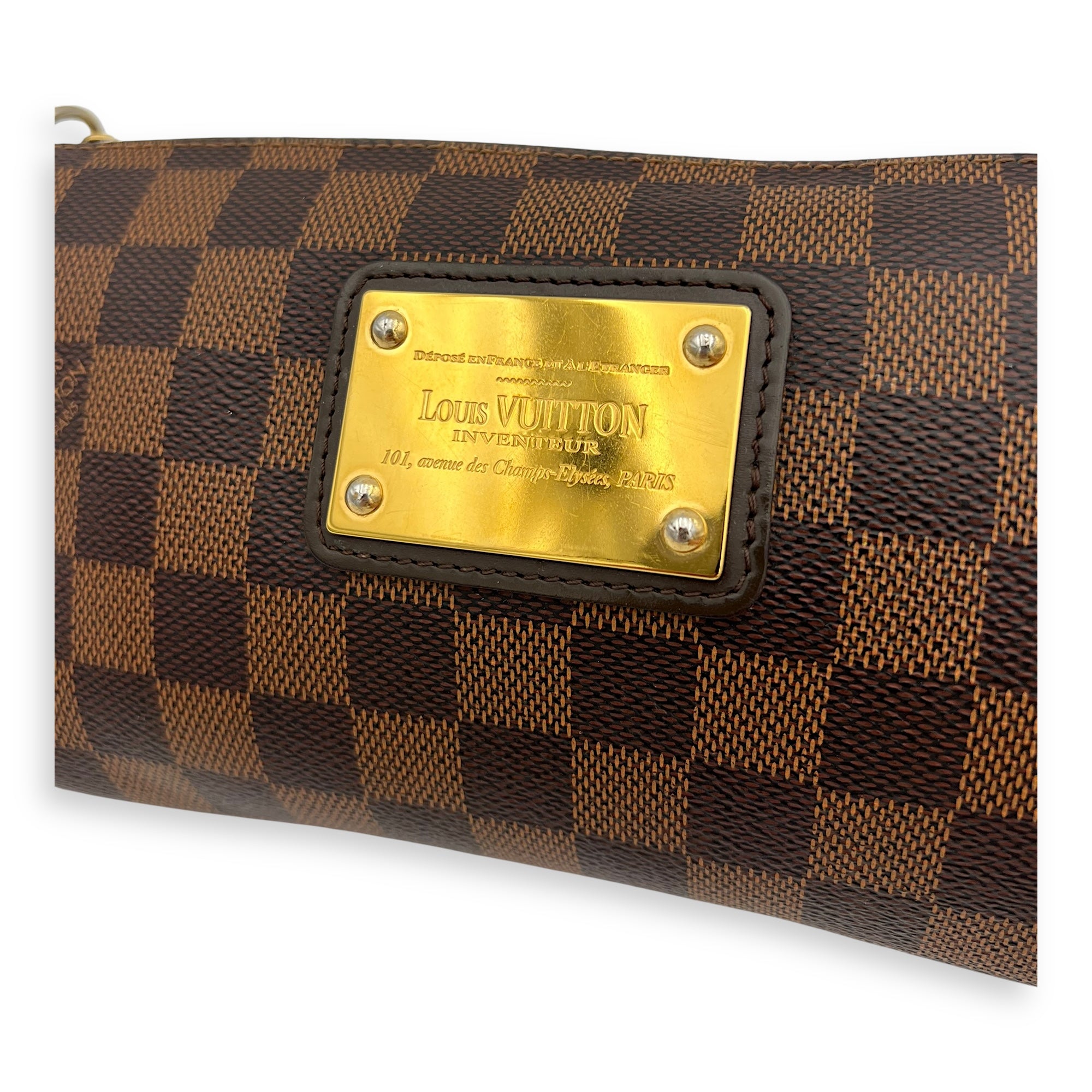 Eva Crossbody Bag Brown in Coated Canvas, Gold hardware - Image 9