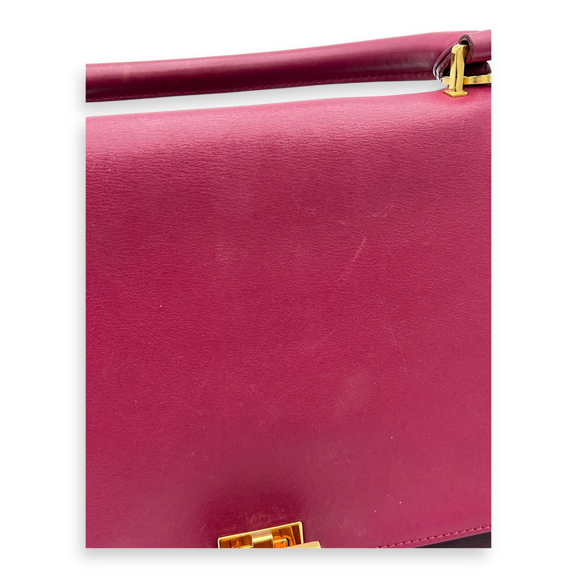 Trapeze Top Handle Bag Medium Multi-colour in Calfskin, Gold hardware - Image 9