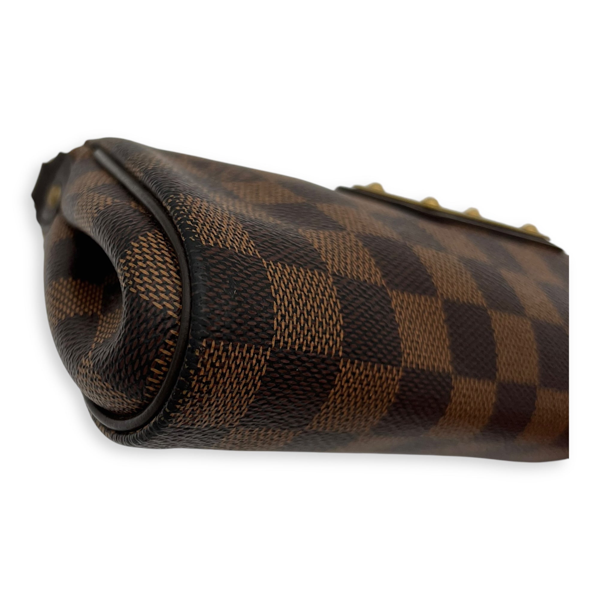 Eva Crossbody Bag Brown in Coated Canvas, Gold hardware - Image 8