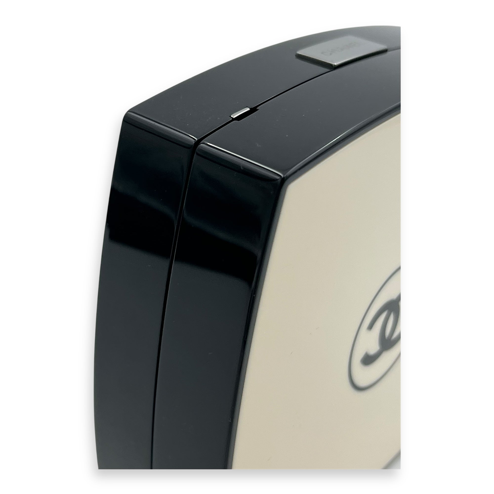 Compact Minaudieure Beige Crossbody Bag in, Silver hardware - Image 8