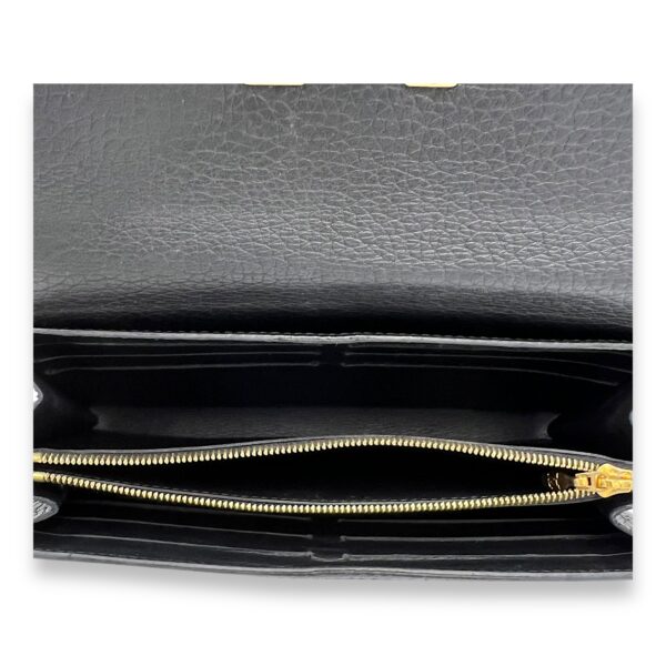 Capucines Long Black Wallet in Calfskin, Gold hardware - Image 9