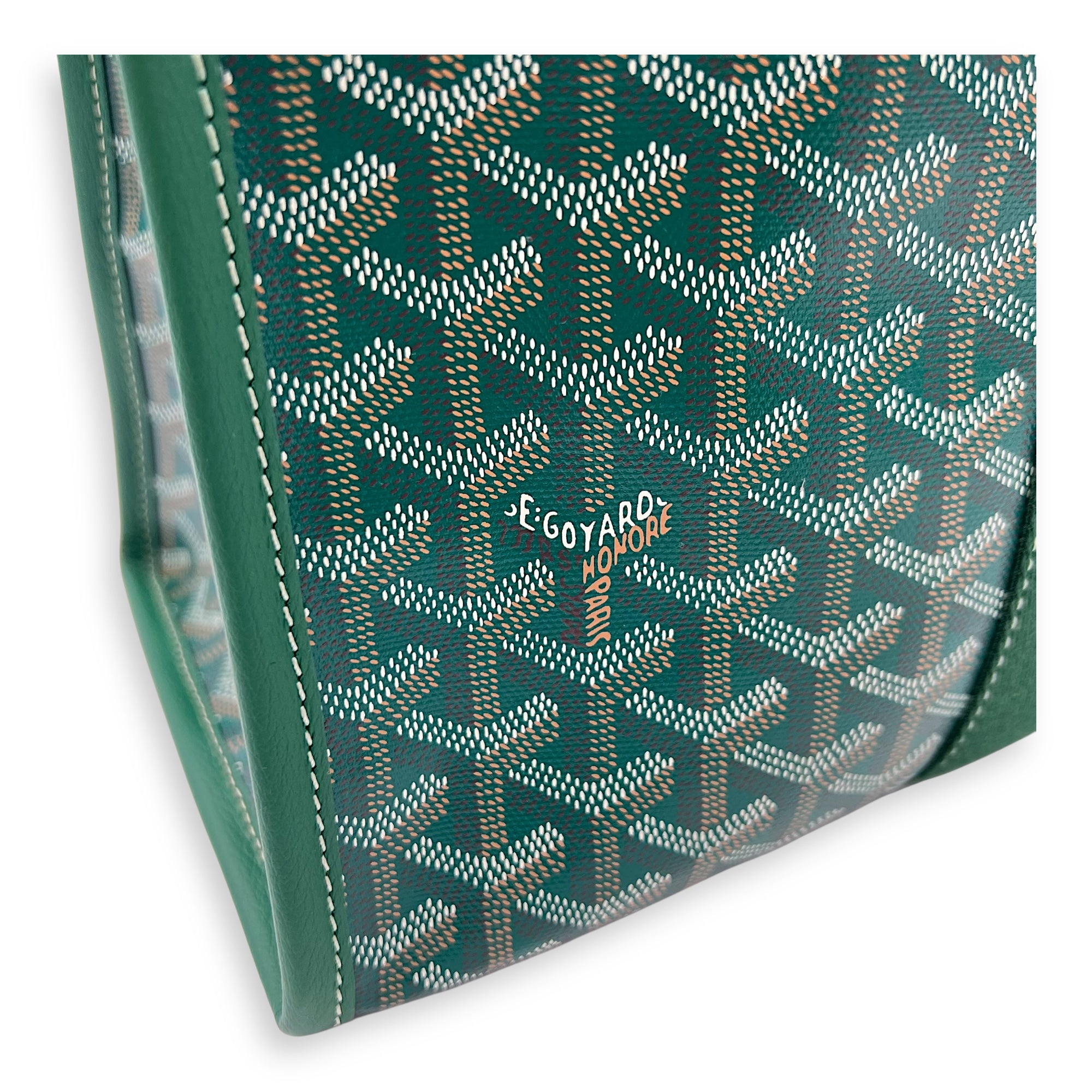 Villette Tote Bag Green in Coated Canvas - Image 9