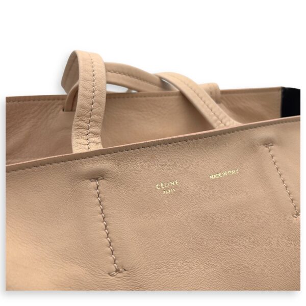 Cabas Tote Bag Beige in Calfskin - Image 9