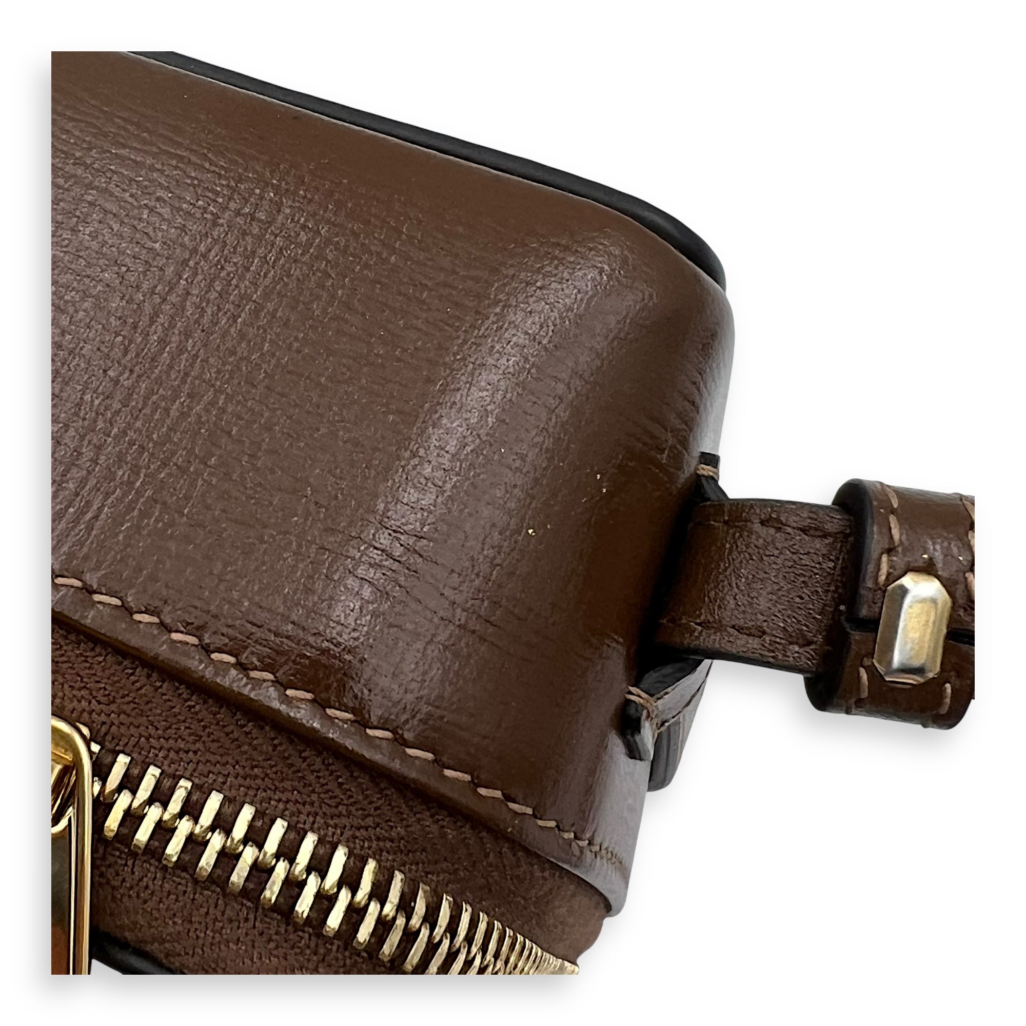 GG Crossbody Bag Brown in Coated Canvas, Gold hardware - Image 9