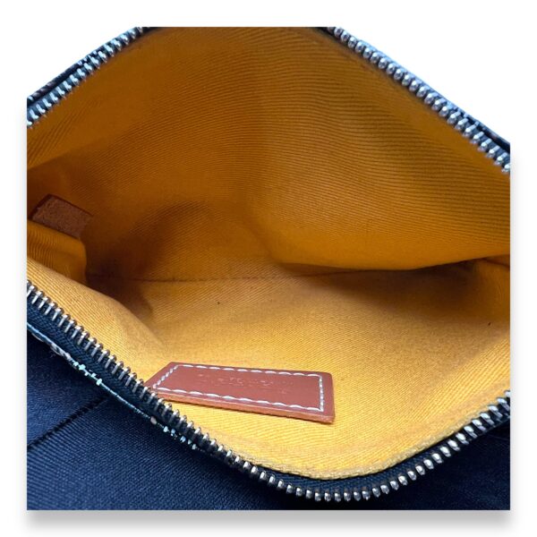 Senat Mini Brown Pouch in Coated Canvas, Silver hardware - Image 10