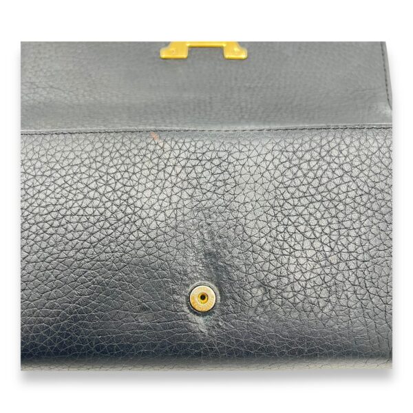 Capucines Long Black Wallet in Calfskin, Gold hardware - Image 10