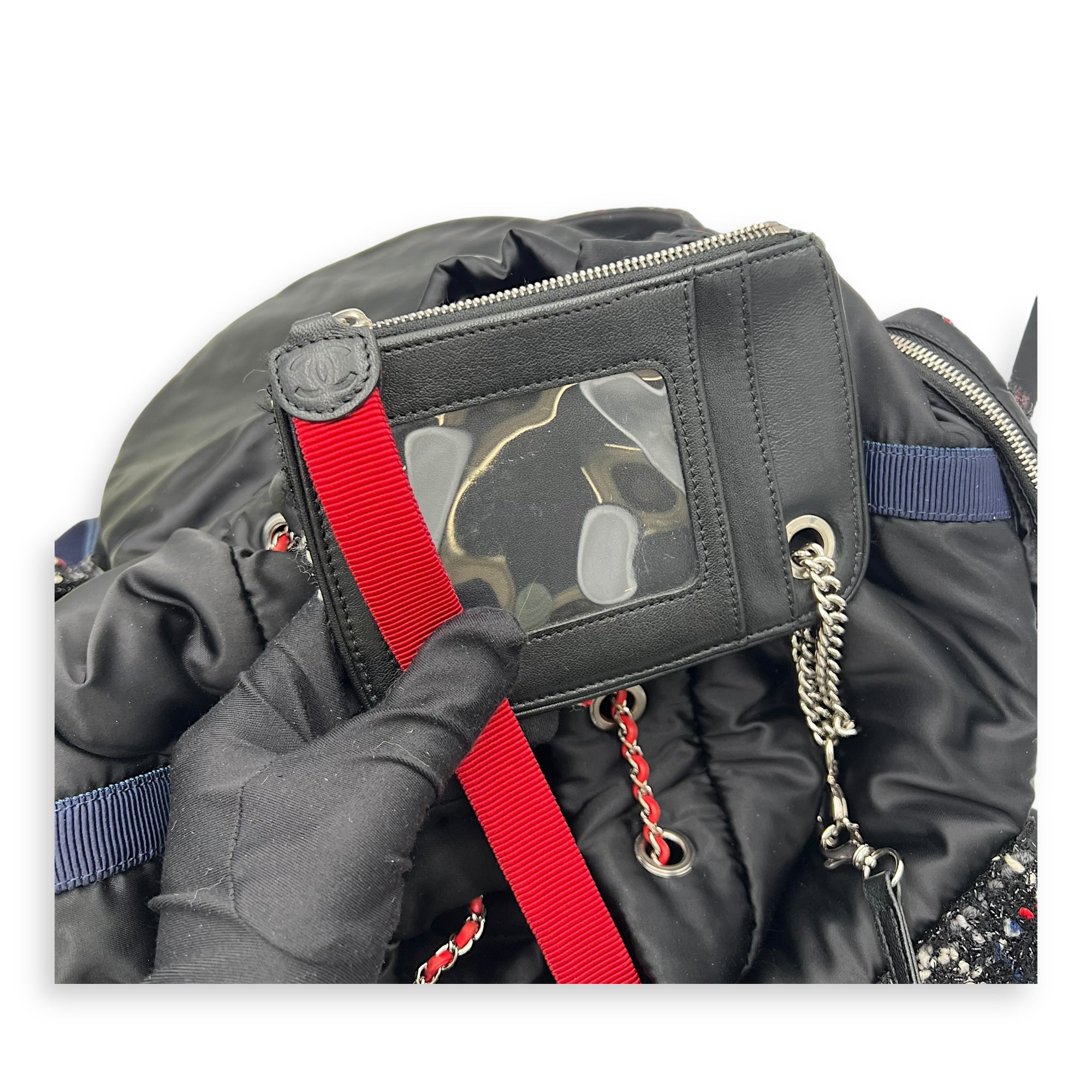 Astronaut Backpack Multi-colour in Tweed, Silver hardware - Image 12