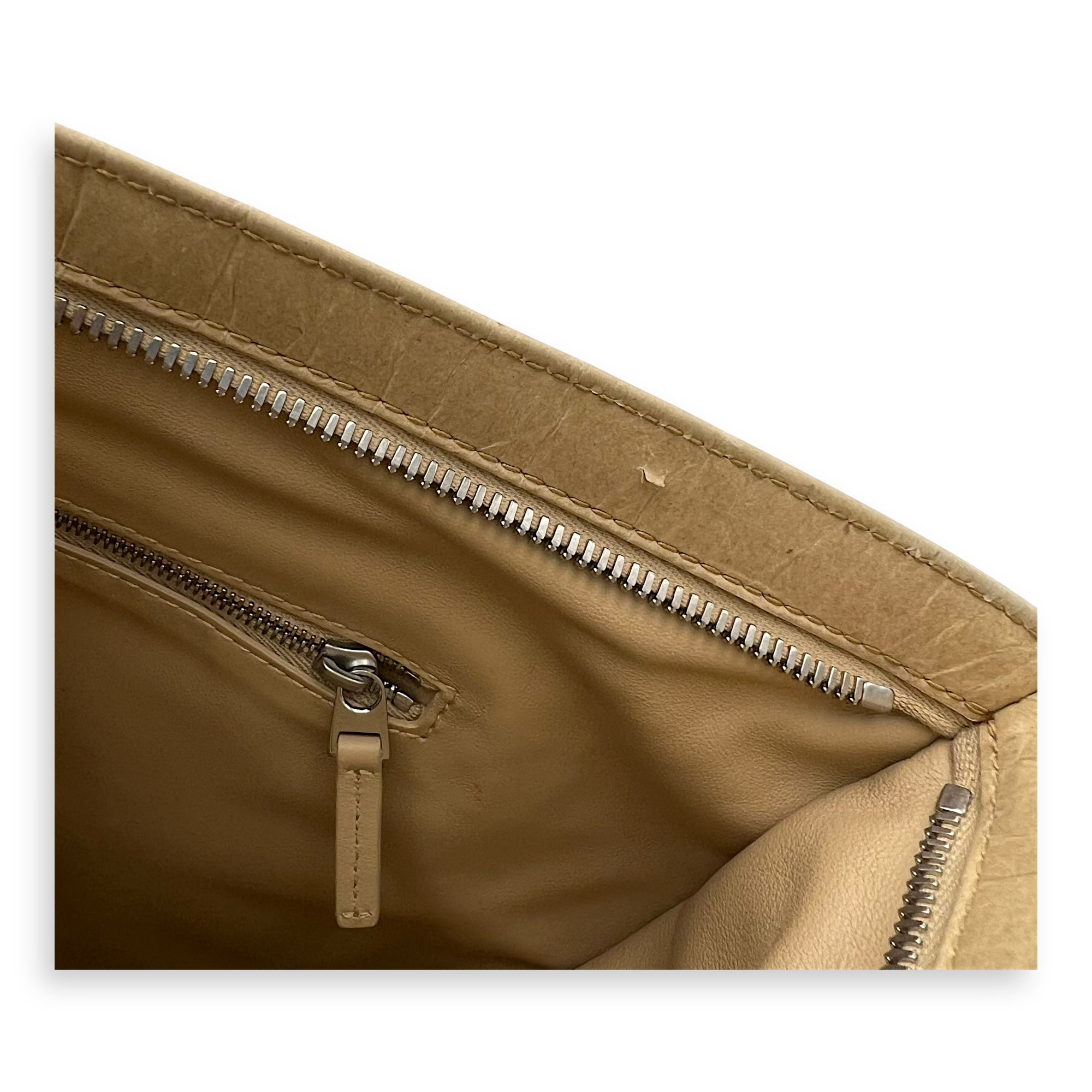 Twist Brown Top Handle Bag in Mixed Material, Silver hardware - Image 9