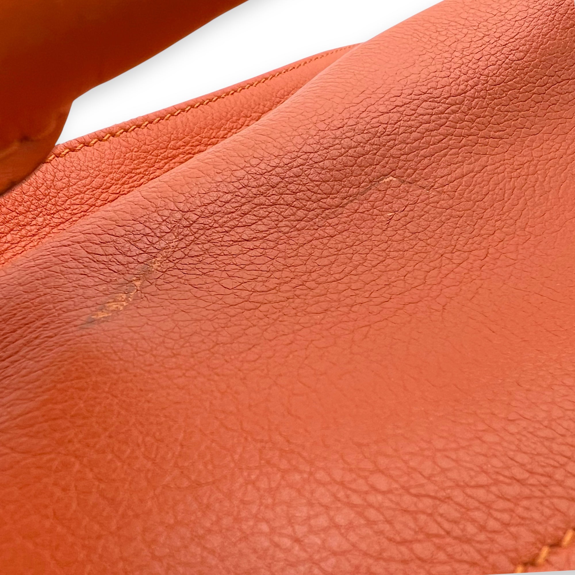 Puzzle Medium Orange Crossbody Bag in Calfskin, Silver hardware - Image 11