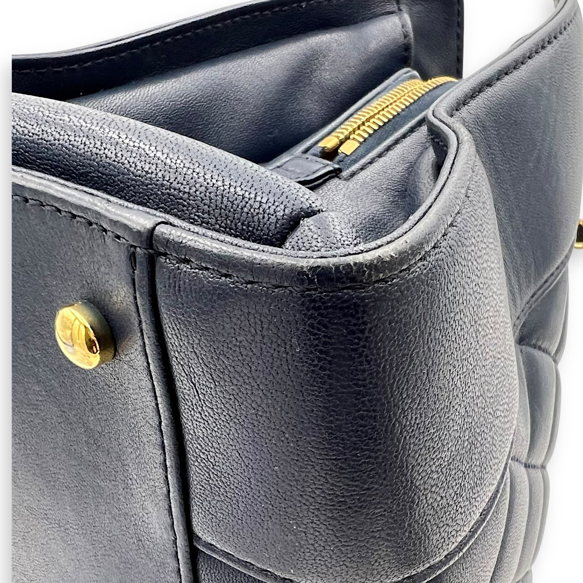 CC Shoulder Bag Blue in Calfskin, Gold hardware - Image 13