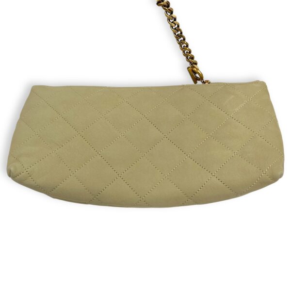 ICare Tote Bag Beige in Nubuck suede, Gold hardware - Image 14