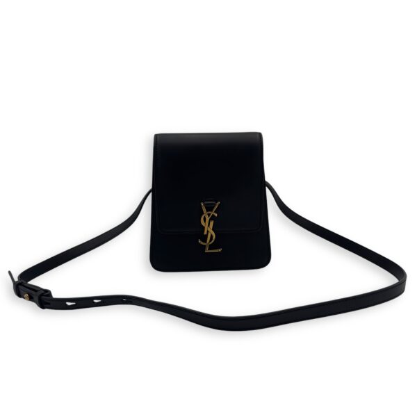Kaia Crossbody Bag Black in Calfskin, Gold hardware - Image 15