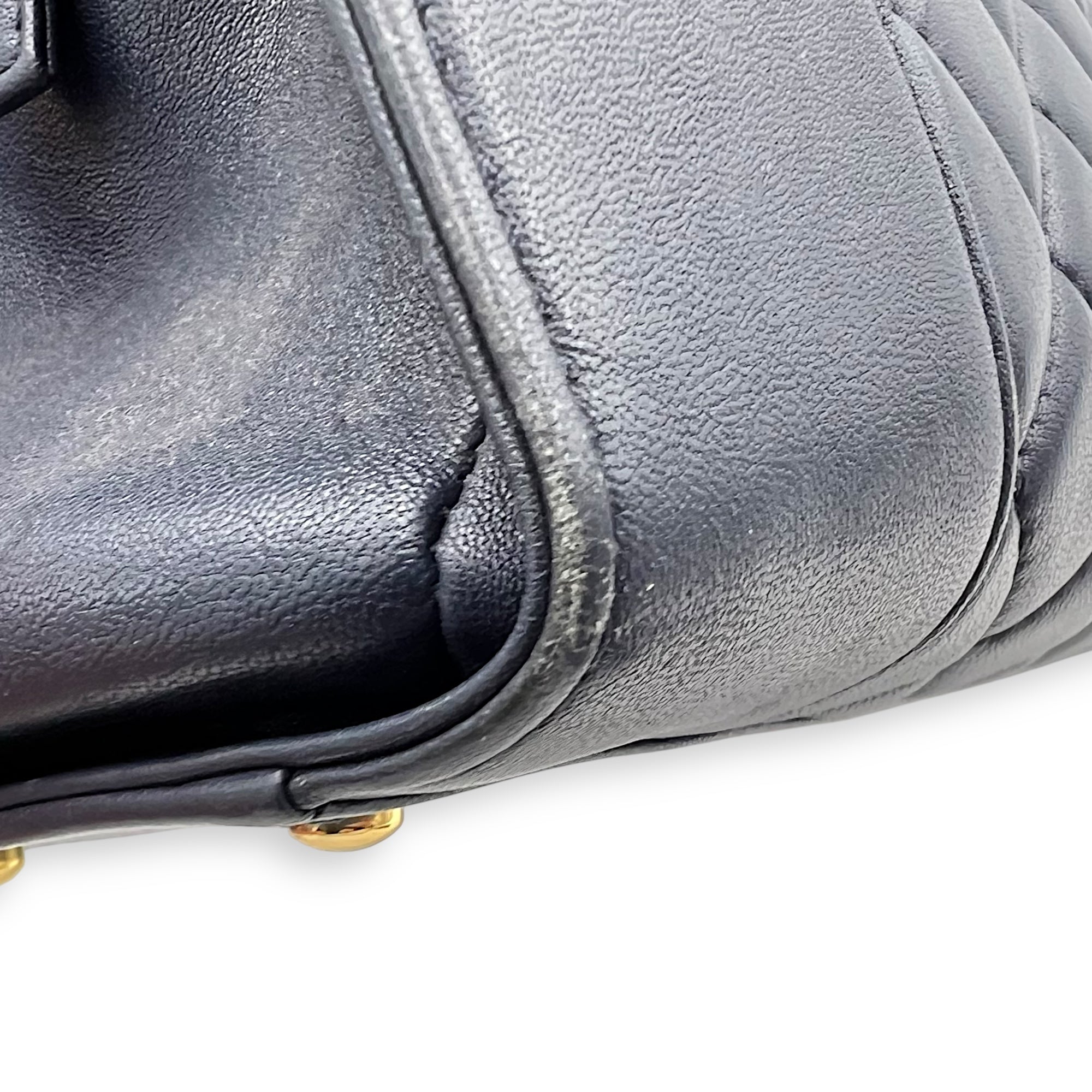 CC Shoulder Bag Blue in Calfskin, Gold hardware - Image 15