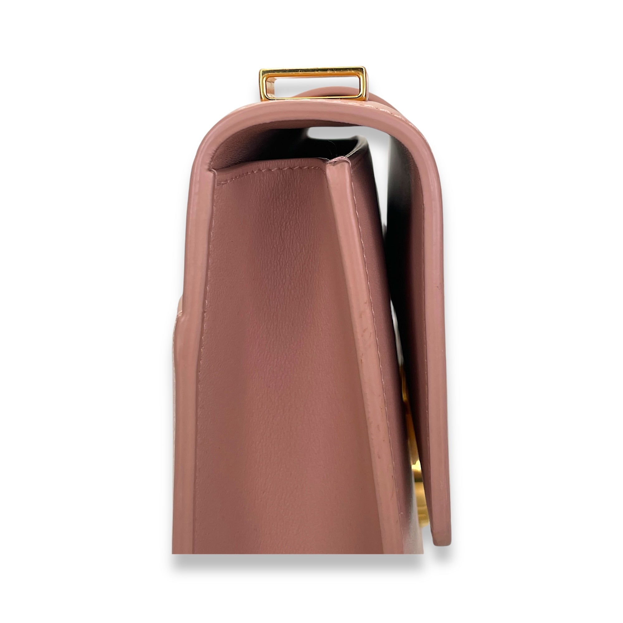 30 Montaigne Medium Pink Crossbody Bag in Calfskin, Gold hardware - Image 9