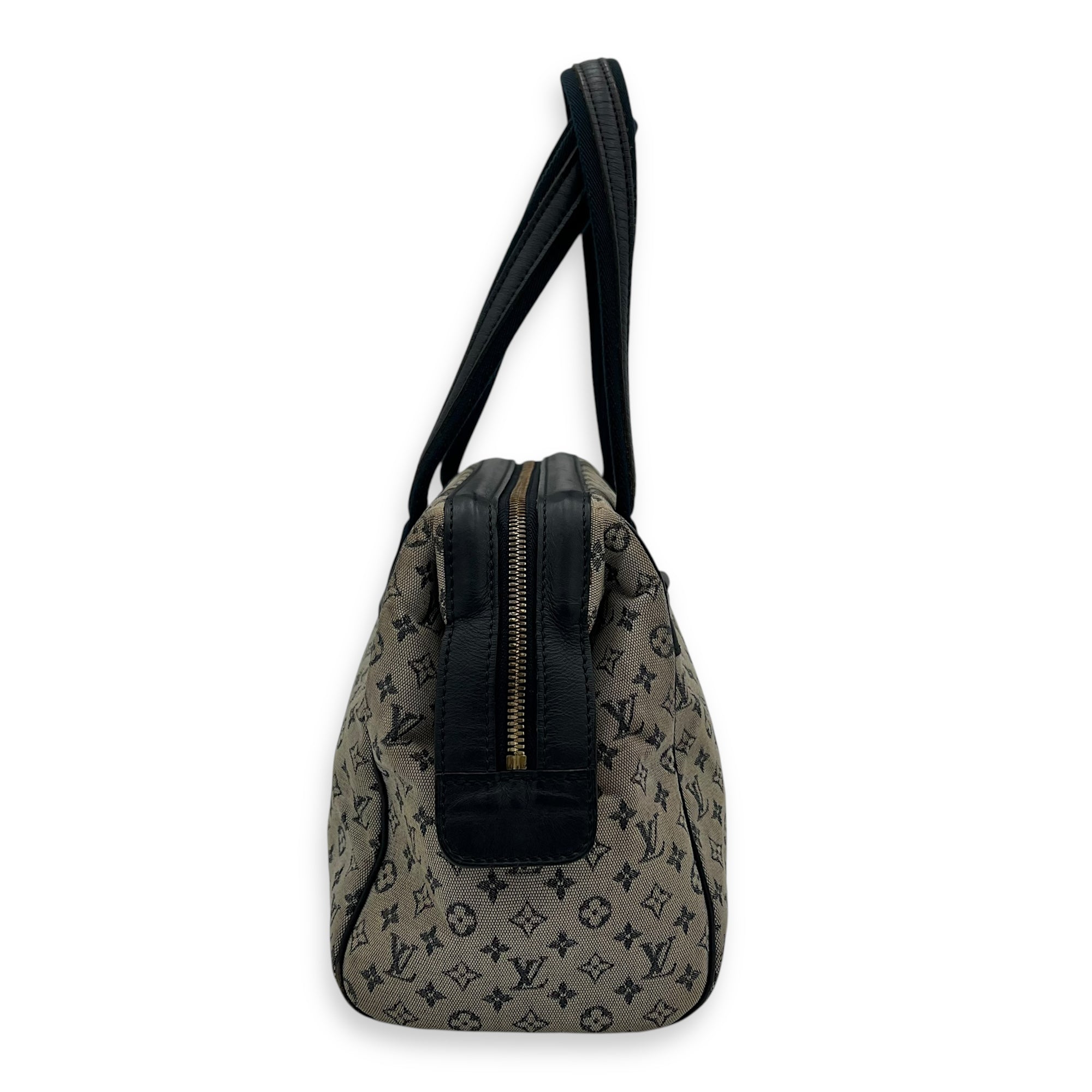 Josephine Shoulder Bag Grey in Jacquard, Gold hardware - Image 5
