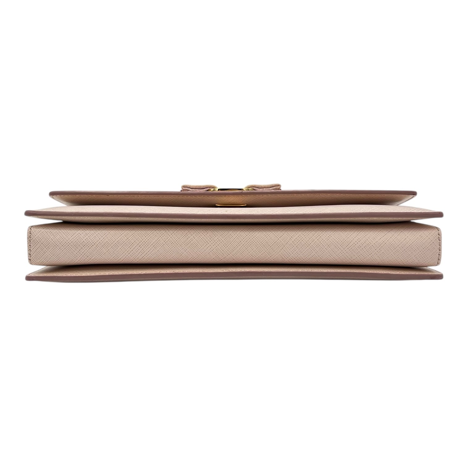 Vara Bow Pink Crossbody Bag in Calfskin, Gold hardware - Image 6