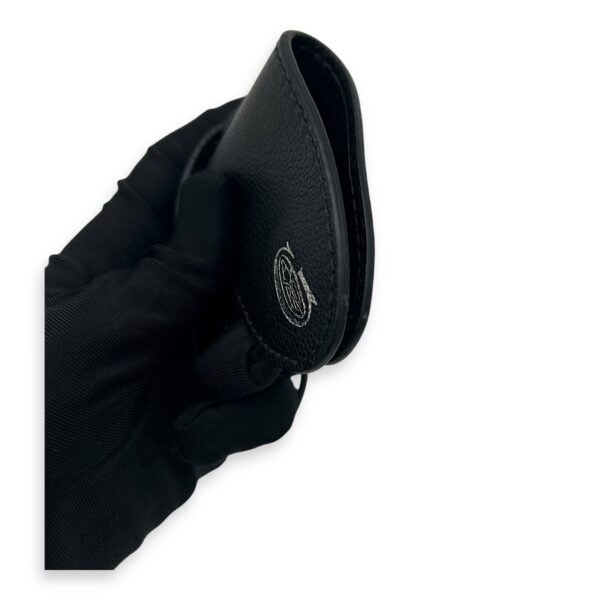 Universal Black Bag Clip in Calfskin, Silver hardware - Image 6