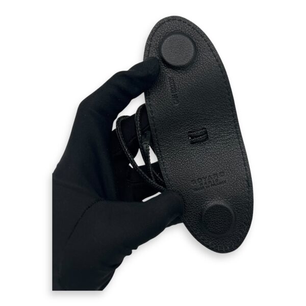 Universal Black Bag Clip in Calfskin, Silver hardware - Image 7