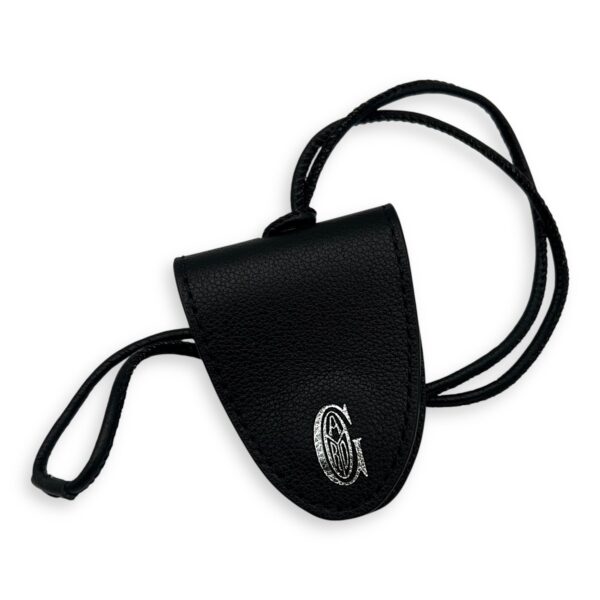 Universal Black Bag Clip in Calfskin, Silver hardware - Image 3