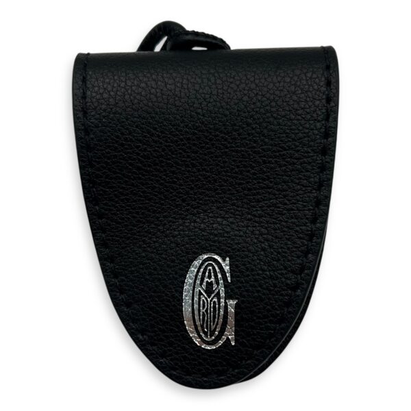 Universal Black Bag Clip in Calfskin, Silver hardware