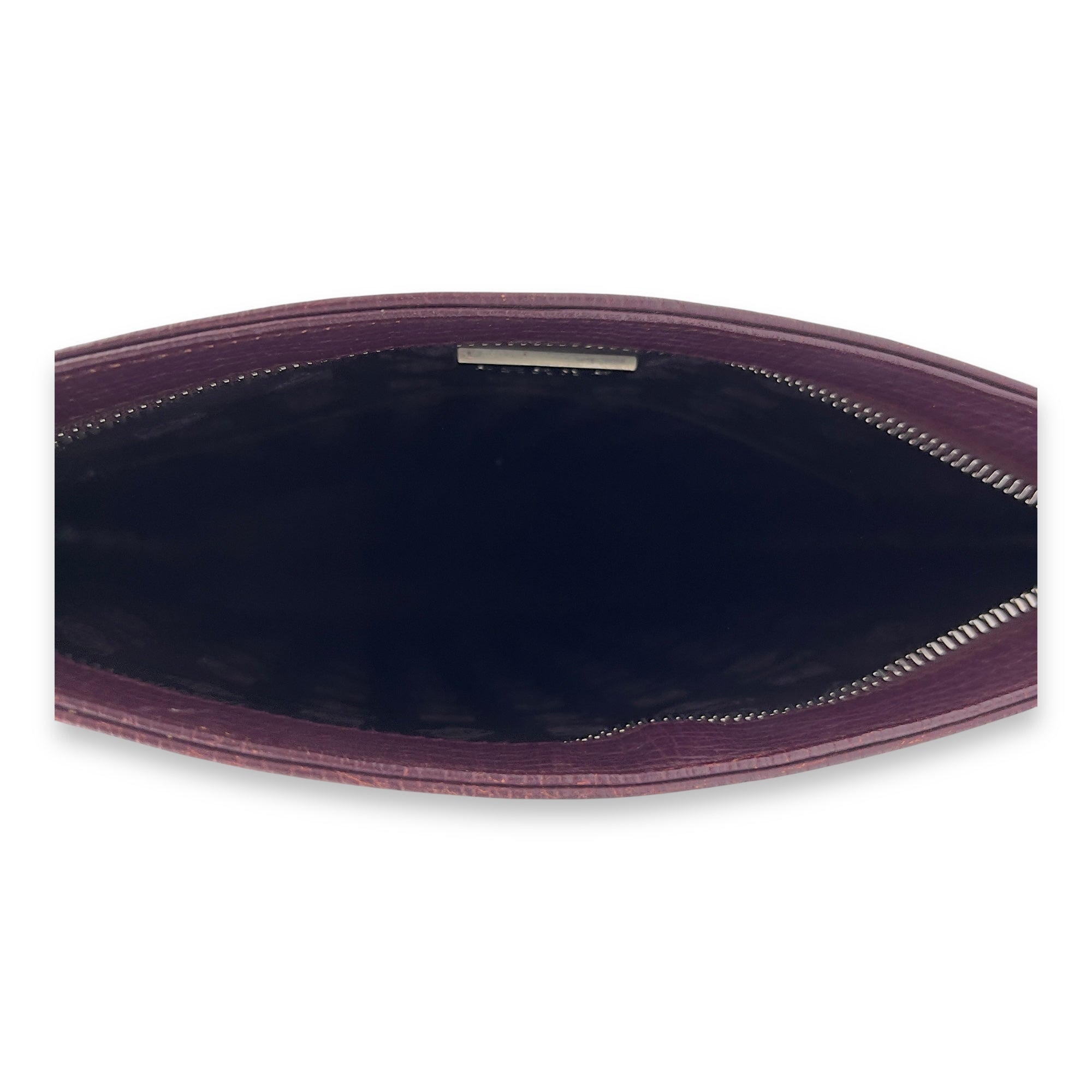 Logo Purple Crossbody Bag in Calfskin, Silver hardware - Image 7