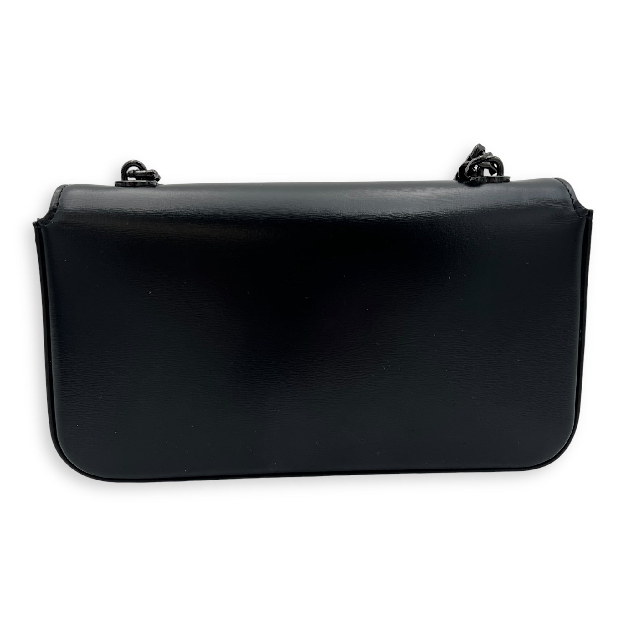 Triomphe Chain Black Shoulder Bag in Calfskin, Acetate hardware - Image 3