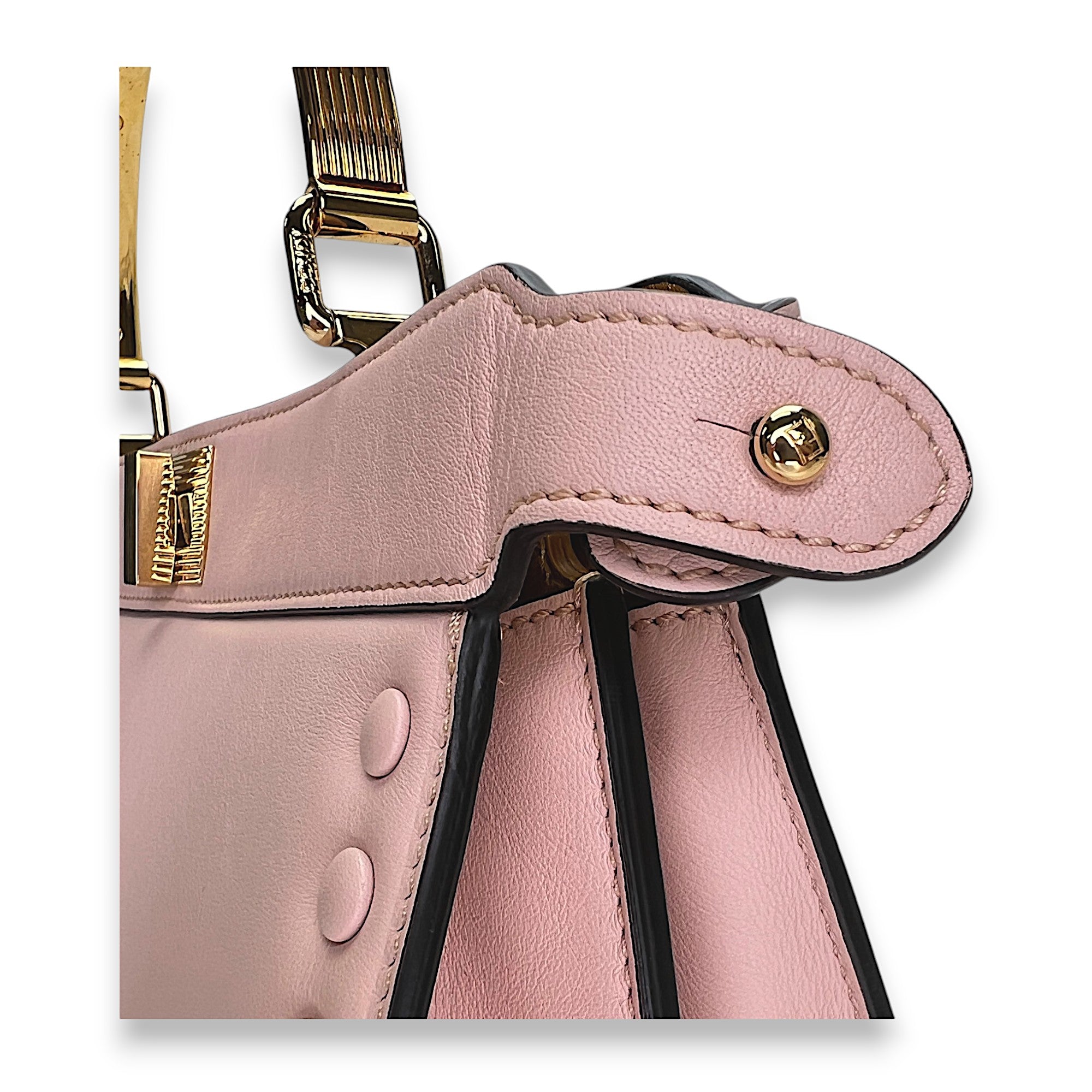 ISeeU Pink Top Handle Bag in Calfskin, Gold hardware - Image 8