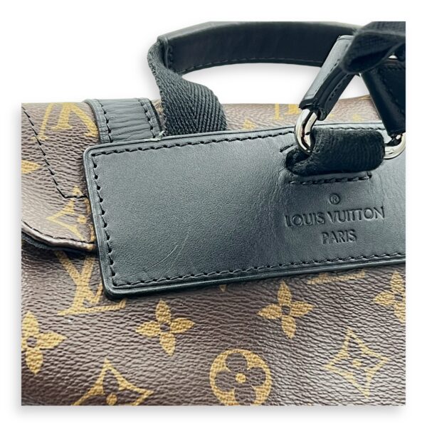 Christopher Backpack Brown in Monogram Coated Canvas, Silver hardware - Image 12